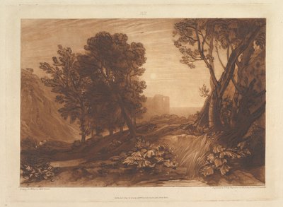 Solitude tai The Reading Magdalen Liber Studiorum, osa XI, levy 53, 12. toukokuuta 1814. tekijältä Joseph Mallord William Turner
