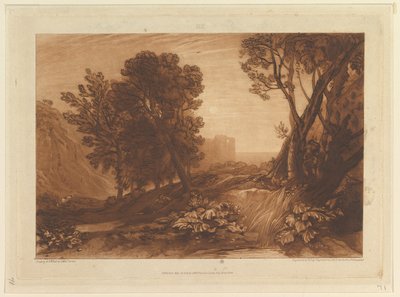 Solitude tai The Reading Magdalen Liber Studiorum, osa XI, levy 53, 12. toukokuuta 1814. tekijältä Joseph Mallord William Turner