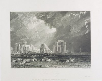 Stonehenge, 1829 (etsaus ja kaiverrus) tekijältä Joseph Mallord William Turner