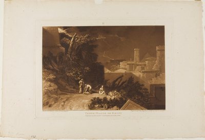 Kymmenes Egyptin rutto, levy 61 Liber Studiorumilta tekijältä Joseph Mallord William Turner