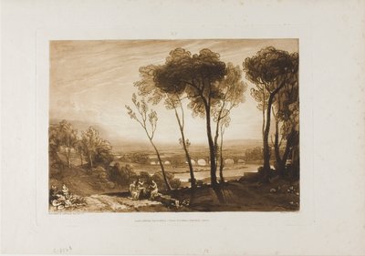 Keskimatkan silta, levy 13 Liber Studiorumilta tekijältä Joseph Mallord William Turner