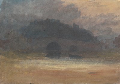 Rye-joen silta Helmsleyssä, taustalla linna tekijältä Joseph Mallord William Turner