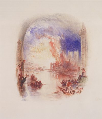 Eduskuntatalojen polttaminen tekijältä Joseph Mallord William Turner