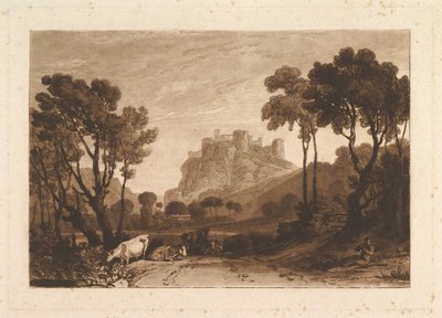 Linna Meadows Liber Studiorumin yläpuolella, osa II, levy 8, 1808. tekijältä Joseph Mallord William Turner
