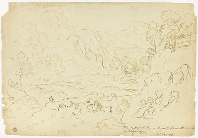 The Fall of the River Tumble (recto); Näkymä Fastralylle (käänteinen) tekijältä Joseph Mallord William Turner