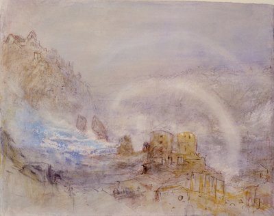 Reinin putoukset Schaffhausenissa (kynä, punainen muste ja wc paperilla) tekijältä Joseph Mallord William Turner