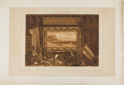 aTutkimuskirjan etukappale tekijältä Joseph Mallord William Turner