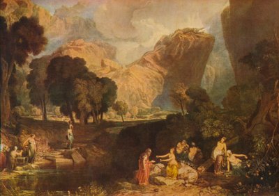 Eripuraisuuden jumalatar valitsemassa riidan omenaa Hesperides-puutarhassa, 1806, 19 tekijältä Joseph Mallord William Turner