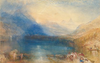 Zugin järvi, 1843 (grafiitti grafiitin päällä) tekijältä Joseph Mallord William Turner