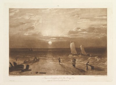 The Mildmay Sea-Piece Liber Studiorum, osa VIII, levy 40, 11. helmikuuta 1812. tekijältä Joseph Mallord William Turner