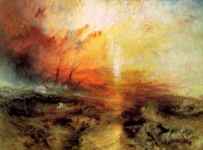 The Slave Ship Slavers Throwing overboard the Dead and Dying, Typhon Coming On, 1840. tekijältä Joseph Mallord William Turner