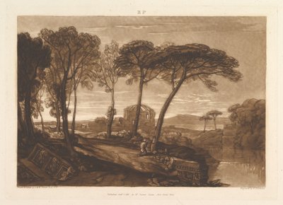 Minerva Medica Liber Studiorumin temppeli, osa V, levy 23, 1. tammikuuta 1811. tekijältä Joseph Mallord William Turner