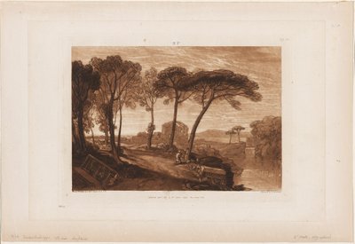 Minerva Medican temppeli, levy 23 Liber Studiorumilta tekijältä Joseph Mallord William Turner