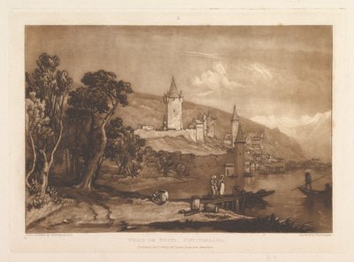 Thunin kaupunki, Sveitsi Liber Studiorum, osa XII, levy 59, 1. tammikuuta, tekijältä Joseph Mallord William Turner
