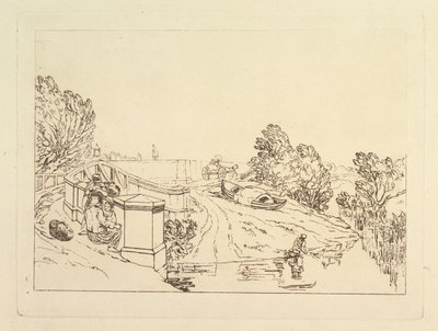 Water Cress Gatherers Liber Studiorum, osa XIII, 1819. tekijältä Joseph Mallord William Turner