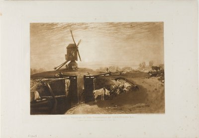 Tuulimylly ja lukko, levy 27 Liber Studiorumilta tekijältä Joseph Mallord William Turner