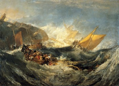 Kuljetuslaivan hylky, noin 1810 (öljy kankaalle) tekijältä Joseph Mallord William Turner