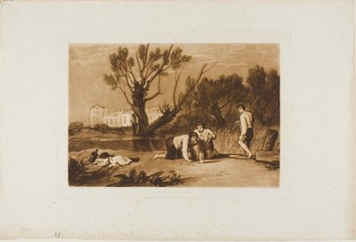 Young Anglers, levy 32 Liber Studiorumilta tekijältä Joseph Mallord William Turner