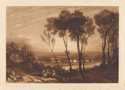 Keskimatkan silta tekijältä Joseph Mallord William Turner and Charles Turner