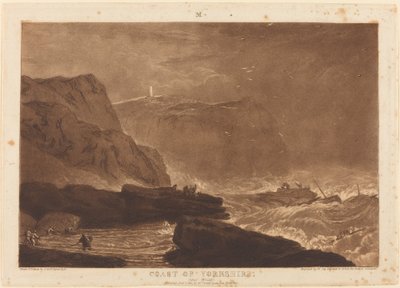 Yorkshiren rannikko tekijältä Joseph Mallord William Turner and William Say