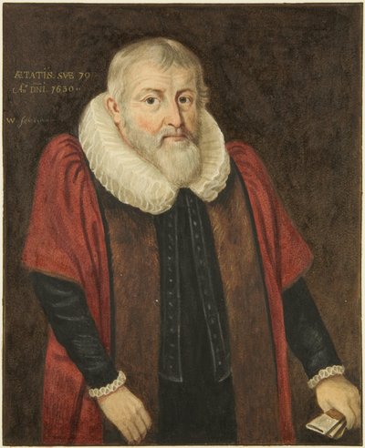 Bristolin pormestarin George Harringtonin muotokuva neuvostotalossa 1617 (akvarelli paperille) tekijältä Joseph Manning