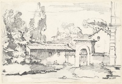 Sisäänkäynti Villa Giulian puutarhaan tekijältä Joseph Marie Vien