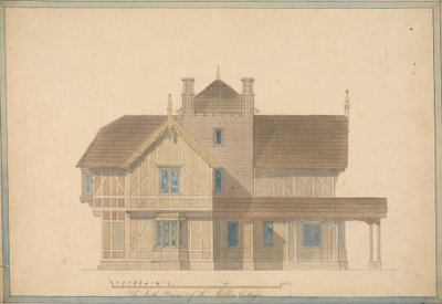 Millerin mökki Chatsworthissa: South Front Elevation tekijältä Joseph Michael Gandy
