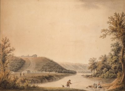Näkymä Kurakinin kartanon Nadezhdinon palatsille, 1800-luku. tekijältä Joseph Moessmer