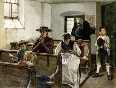Perhe rukouksessa tekijältä Joseph Molitor Von Muhlfeld