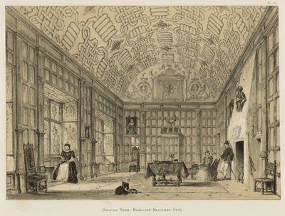 Drawing Room, Boughton-Malherbe, Kent tekijältä Joseph Nash