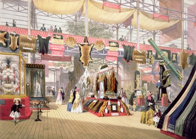 Suuri näyttely, 1851: Furs Stand, Dickinson Brothersille tekijältä Joseph Nash
