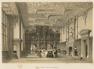 Hall, Crewe Hall, Cheshire tekijältä Joseph Nash