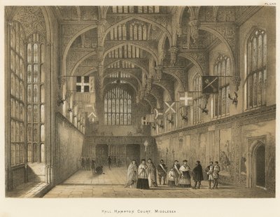 Hall, Hampton Court, Middlesex tekijältä Joseph Nash