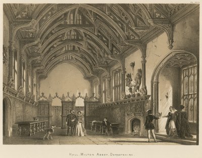 Hall, Milton Abbey, Dorsetshire tekijältä Joseph Nash