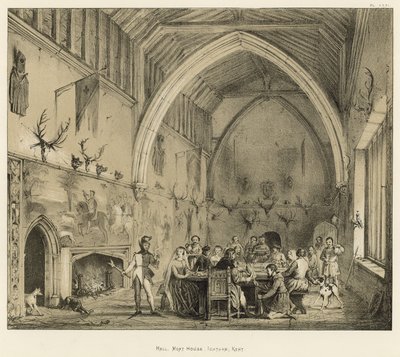 Hall, Moat House, Ightham, Kent tekijältä Joseph Nash