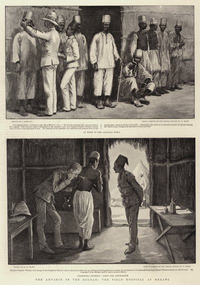 Advance in the Soudan, kenttäsairaala Merawissa tekijältä Joseph Nash