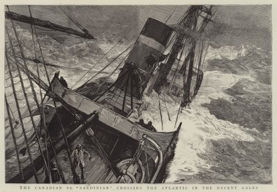 Kanadalainen SS Sardinian ylitti Atlantin äskettäisissä räikeissä tekijältä Joseph Nash