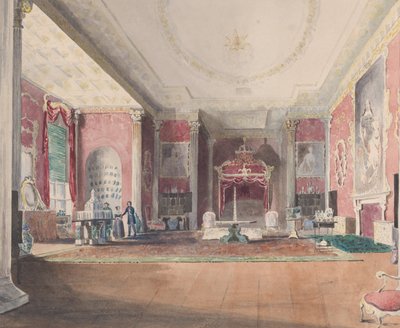 State Bed Chamber, Stowe Buckinghamshire, 1838. tekijältä Joseph Nash