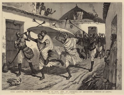 Amiraali Sir W Hewettin Abessinian kuninkaan Johnin suurlähetystön kanssa, Abessinian häät Adowassa tekijältä Joseph Nash