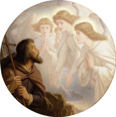 Johda, Ystävällinen Valo, keskellä ympäröivää synkkyyttä, johda minut eteenpäin!...ja aamulla ne enkelikasvot hymy, jota olen rakastanut kauan ja kadonnut jonkin aikaa, 1894 tekijältä Joseph Noel Paton