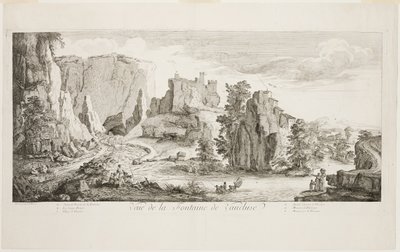 Veue de la Fontaine de Vaucluse (Vaucluse) tekijältä Joseph Parrocel