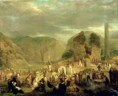 Kaikkien sielujen päivä Glendaloughin kirkkopihalla tekijältä Joseph Peacock