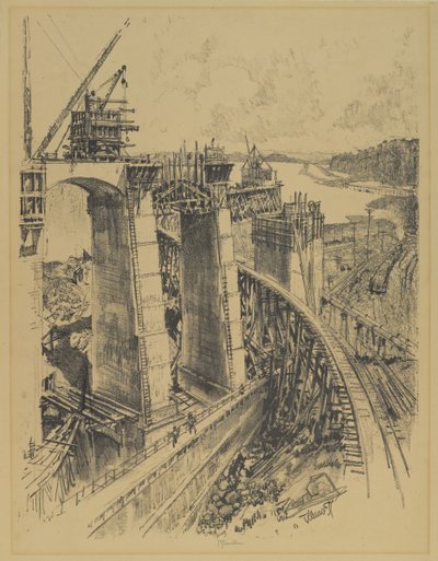 Lähestymistapoja Gatunin lukkoon, 1912 tekijältä Joseph Pennell