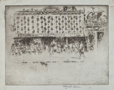 Brasserie, Au Lion Rouge tekijältä Joseph Pennell