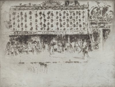 Brasserie, Au Lion Rouge, 1893. tekijältä Joseph Pennell