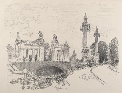 Charlottenburgin silta, 1921. tekijältä Joseph Pennell