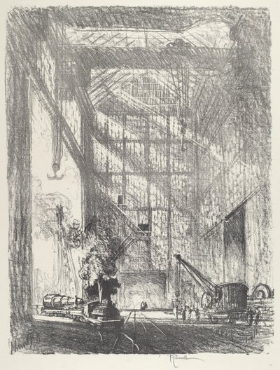 Bringing in the Gun, 1916. tekijältä Joseph Pennell