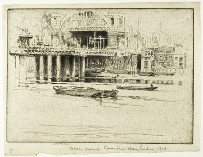 Cannon Streetin asema, joelta tekijältä Joseph Pennell