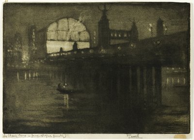 Charing Cross yöllä tekijältä Joseph Pennell