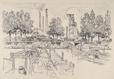Hiilikaivokset, Monceau, Ranska tekijältä Joseph Pennell